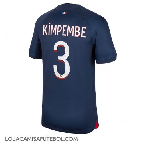 Camisa de Futebol Paris Saint-Germain Presnel Kimpembe #3 Equipamento Principal 2023-24 Manga Curta